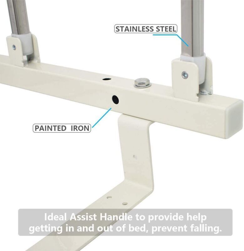 3 Section Bed Rails Adult Safety Assist Handrail for Elderly Patient Foldable