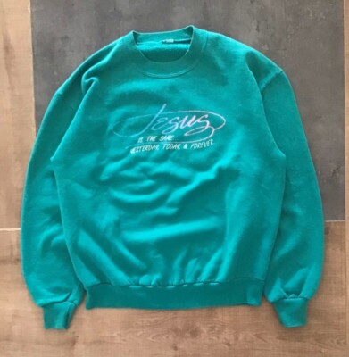 vintage size medium religious crewneck sweatshirt jesus love is a gift of god