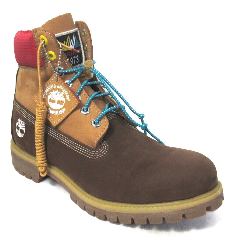 

TIMBERLAND RETRO Мужские водонепроницаемые кожаные ботинки премиум-класса 6 дюймов #A2NC8, Brown;red;wheat, TIMBERLAND RETRO