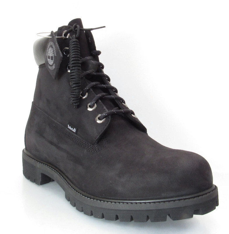 

Мужские черные кожаные водонепроницаемые ботинки Timberland размером 6 дюймов, размер 12, A2HMV, Черный, Timberland 6 in Premium