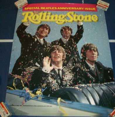The Beatles Rolling Stone Cover Poster 1984 Original Vintage Eighties Poster