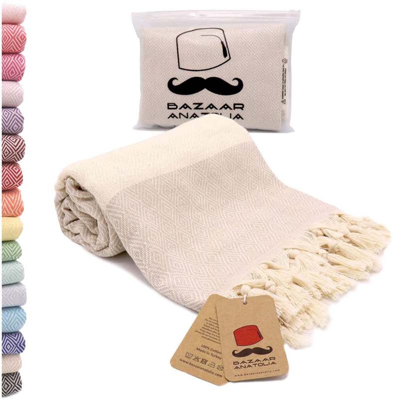 100% Cotton Peshtemal Bath Towel 77x38 Thi