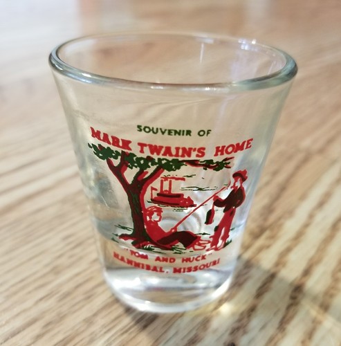 Vintage 1940's Mark Twain's Home-Shot Glass-Early Rare Edition