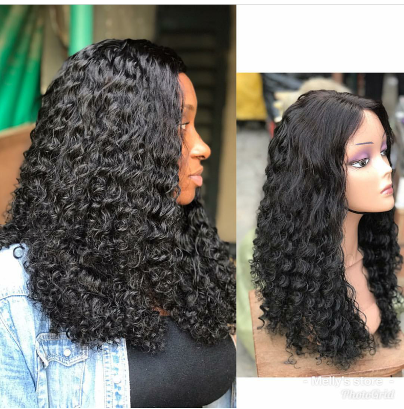 Peruvian Jerry Curl Natural Colour Human Hair Wig