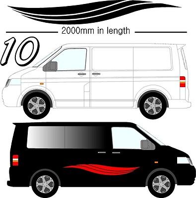 Graphic Decals Self Adhesive Vinyl Stickers Any Vehicle VW Campers Motorhome D10