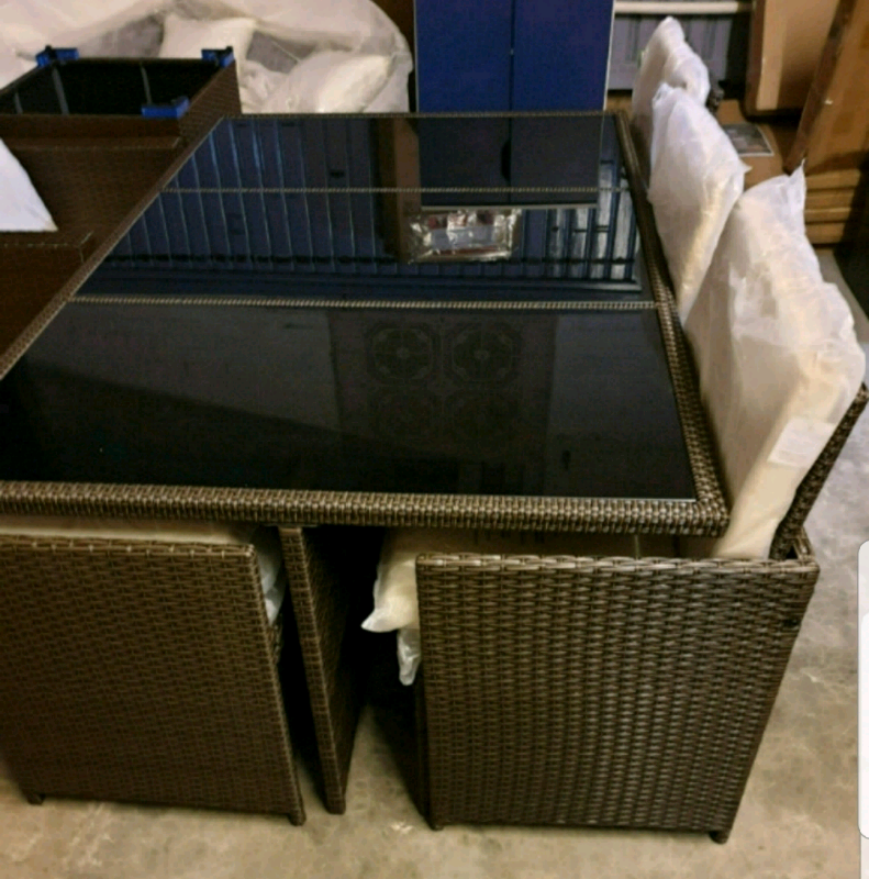 A new 11 piece high back garden rattan furniture set . | in Stoke-on