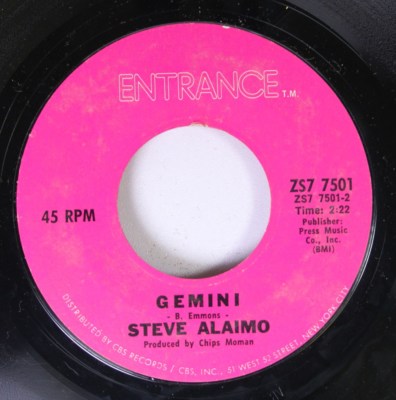 Soul 45 Steve Alaimo - Gemini / When My Little Girl Is Smiling On Cbs Records