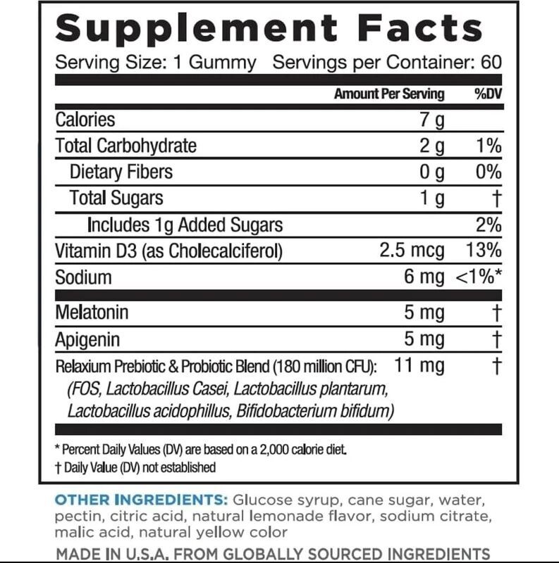 Relaxium Sleep Quick Gummy, Sleep Aid, 60 Gummies Delicious Gummy Promotes Sleep