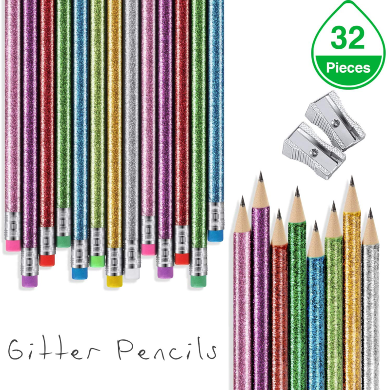 Wood Bright Pencils Colorful Round Pencils Wit