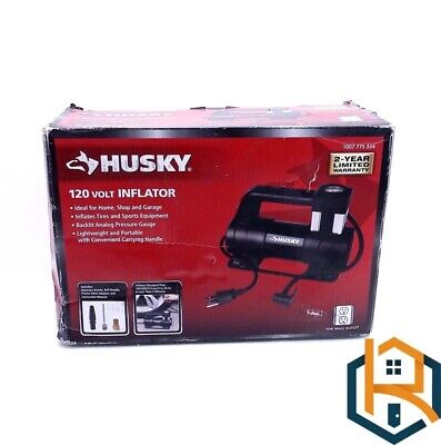 husky tire air compressor inflator 12 volt lighter power portable auto bike pump 304158492733