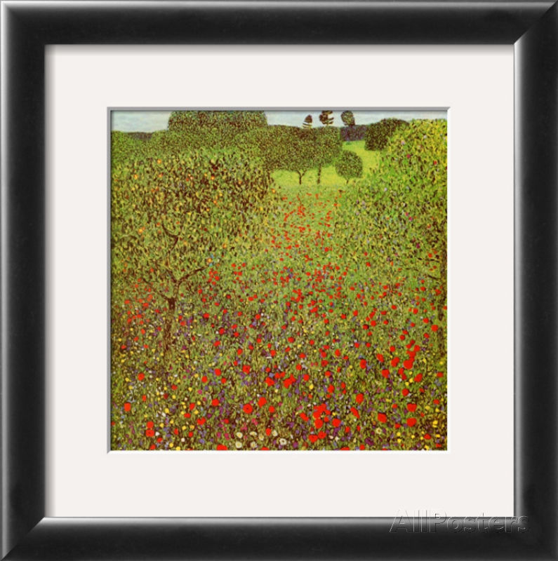 Gustav Klimt Landscape Framed Home Décor Posters