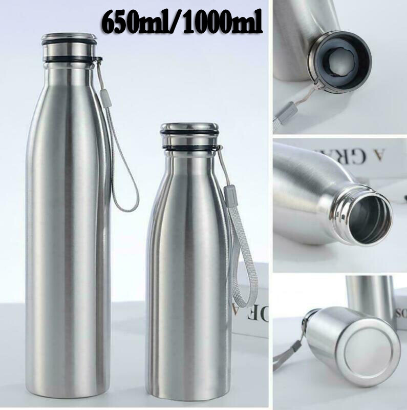 Stainless Steel Bicycle Water Bottle Single Walled Vacuum In