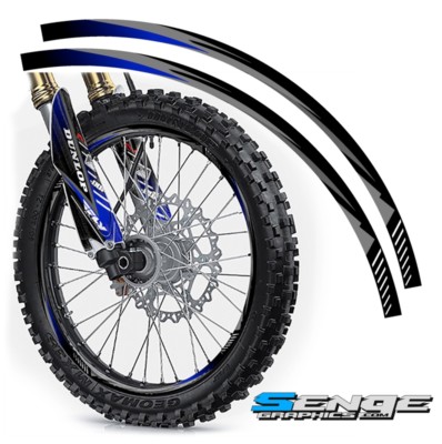 18 & 21 INCH DIRT BIKE RIM PROTECTORS WHEEL DECALS TAPE GRAPHICS MOTORCYCLE