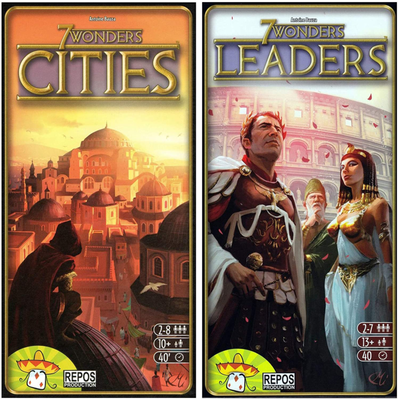 Repos 7 Wonders Cities + 7 Wonders Leaders Expansion Bundle (English)