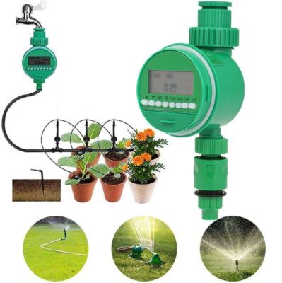 Drip Irrigation System Garden Self Watering Timer Plant Hose Micro Sprinkler Kit