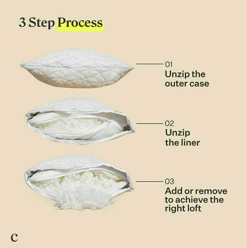 New Coop Home Goods Premium Adjustable Loft Pillow Queen