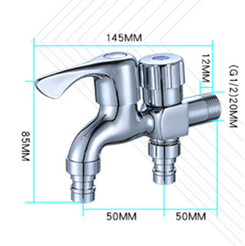 Multifunktion Wand Wasserhahn Zwei Wasserausgänge Bath Waschmaschine