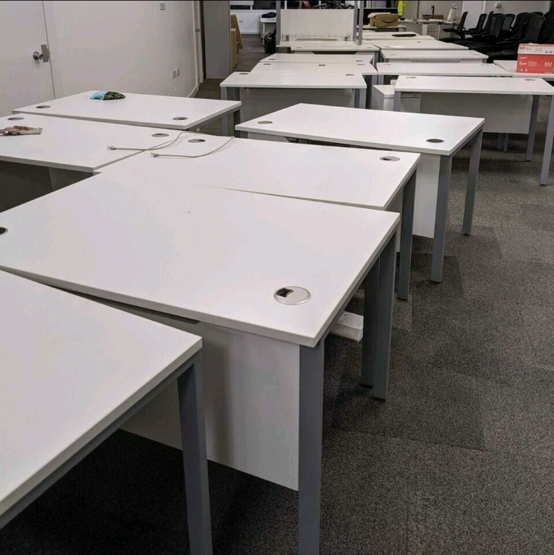 White office desks 120cm x 80 cm (25 available) in Rochdale