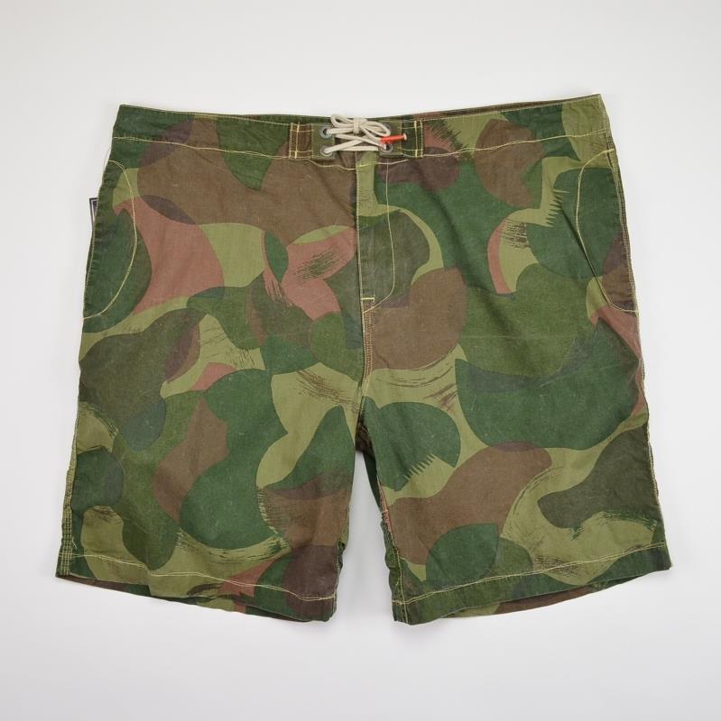 Pantalones cortos geométrica de algodón para hombres