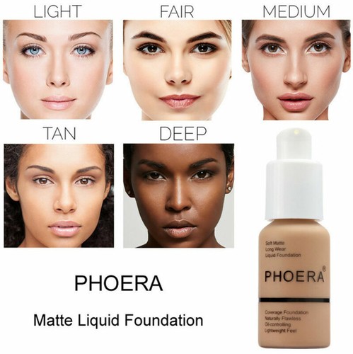 PHOERA Foundation Makeup Full Coverage Fast Base Brighten long-lasting Shade US