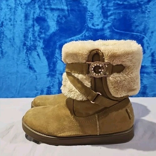 G By Guess Gallio Boots Sz 8 Faux Fur Suede Calf High 18k