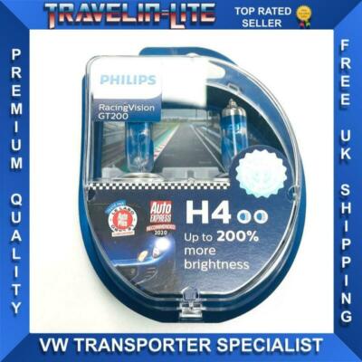 Philips Racing Vision GT200 H4 Bulbs