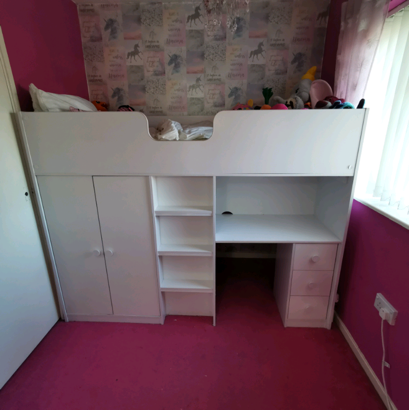 Jackson High Sleeper Cabin Bed with wardrobe and drawers in Clifton, Nottinghamshire Gumtree