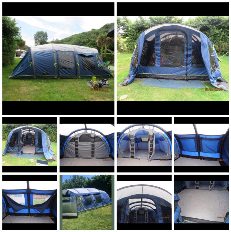Huge outwell XL 6 person air tent 2015 + footprint & carpet in