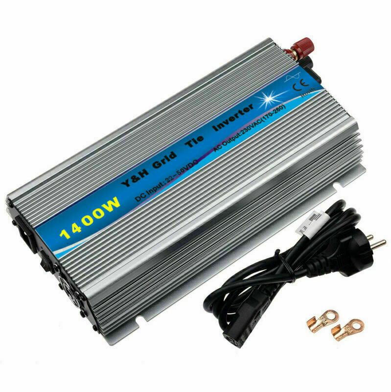 1400W Solar Grid Tie Micro Inverter DC30-46V to AC110V for 30V/36V PV Panel MPPT
