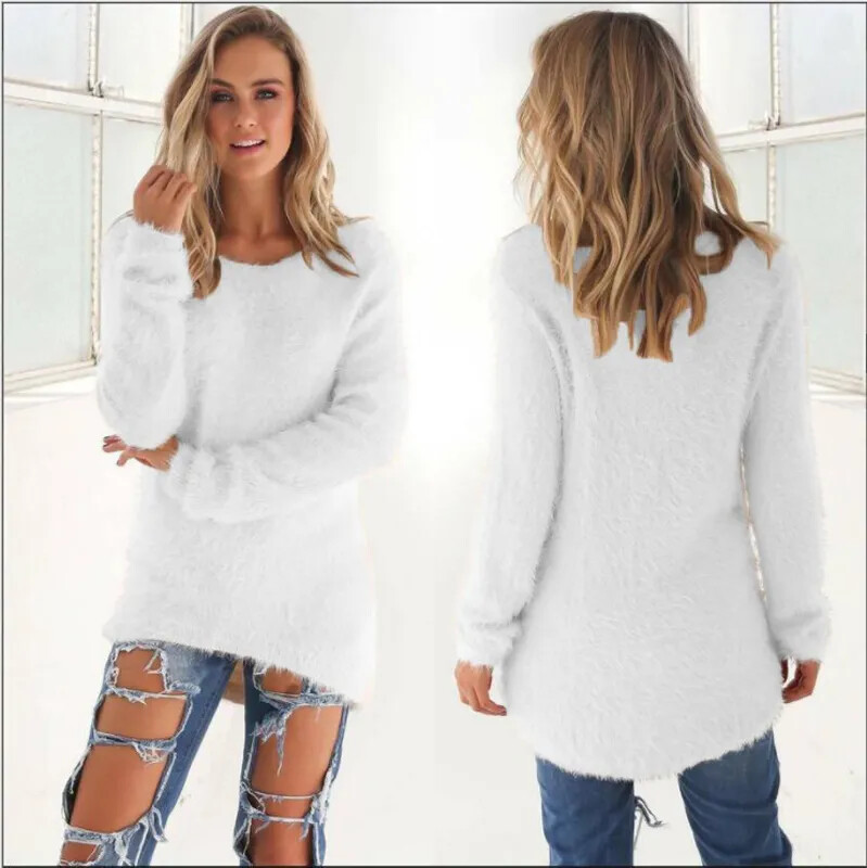 Sweater Women's Sleeve Pullover Women Top Warm Knitted Casual Oversize 20% OFF