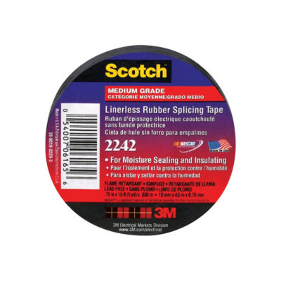 3M  Scotch  3/4 in. W x 15 ft. L Black  Rubber  Electrical Tape