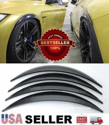 2 Pairs  ABS Black 1'' Arch Extension Diffuser Wide Body Fender Flares For Mini