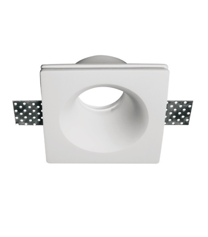Porta Faretto In Gesso Quadrato Da Incasso Digiokes GS-Q02 120x120mm GU10 GU5.3