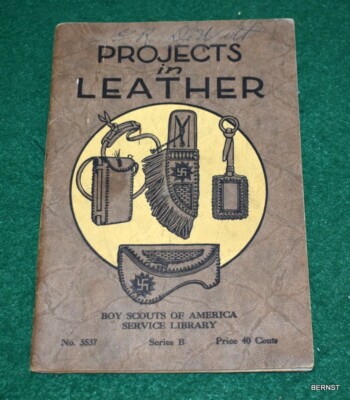 BOY SCOUT - 1930 SERVICE LIBRARY - PROJECTS IN LEATHER