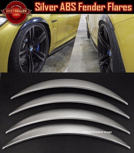 4 Pieces Glossy Silver 1" Diffuser Wide Fender Flares Extension For Toyota Scion