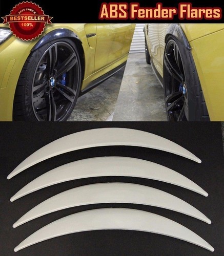 4 Pieces Glossy White 1" Diffuser Wide Body Fender Flares Extension For Chevy