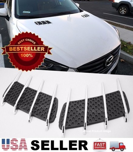 Tape on Bonnet Hood Engine Vent Grille Grill Louvered Scoop Cover Kit For Ford