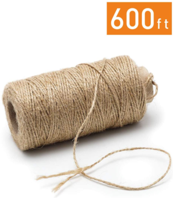 600ft Jute Rope Natural Jute Twine String Thin Rope for Gift Box Packing  Decorat