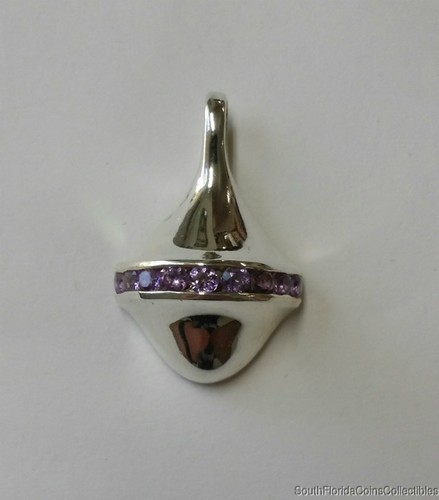 ESTATE PRICED TO SELL JEWELRY BEAUTIFUL STERLING SILVER AMETHYST PENDANT