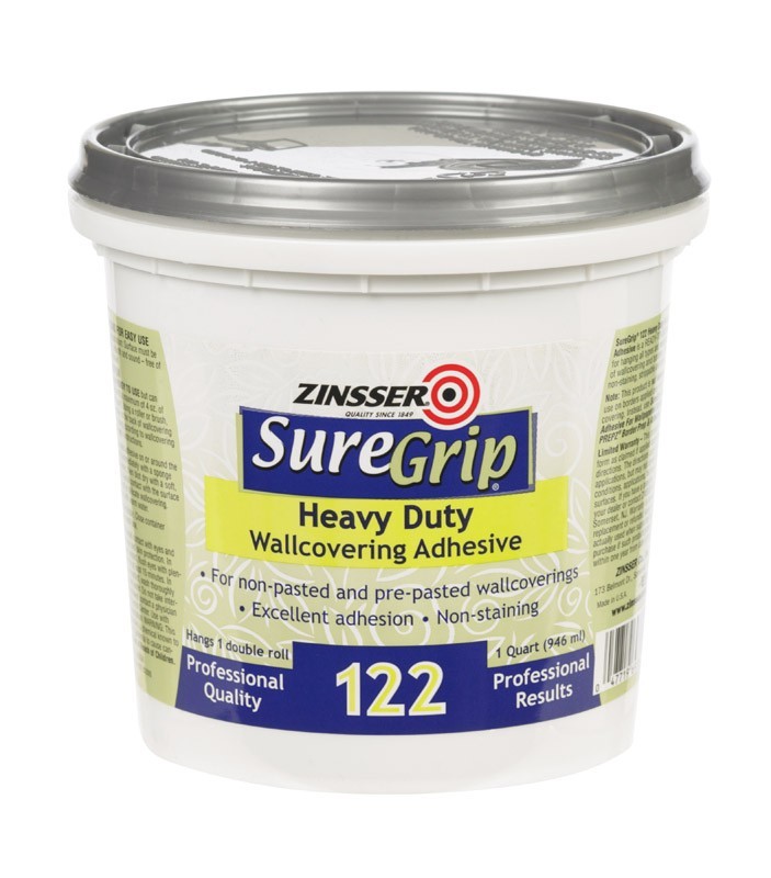 Zinsser SureGrip High Strength Clear Wallcovering Adhesive 1 q...