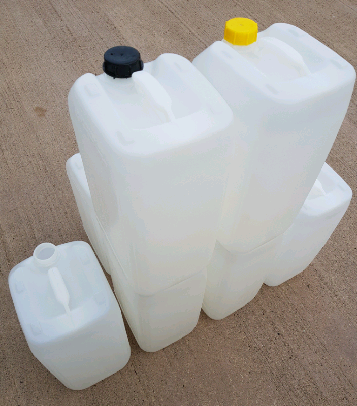 25 25L L LITRE CLEAR PLASTIC WATER CONTAINERS JARS DRUMS BARRELS in