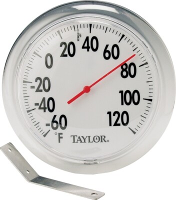 Taylor 5630 00346A2 Thermometer Indoor Outdoor, 6'' DIAMETER