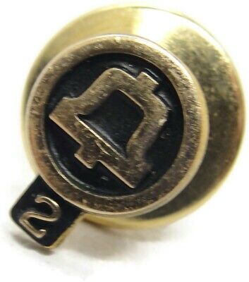 Bell 2 Year 1/10 10K Gold Filled Tie Tack Lapel Pin Vintage Men's Accessories