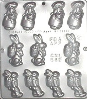 Bunny Assortment Chocolate Candy Mold Easter  849 NEW