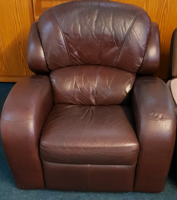 LEATHER BROWN RECLINER CHAIR in StokeonTrent, Staffordshire Gumtree