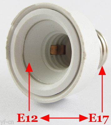5pcs E17 Male to E12 Female Socket Base LED Halogen CFL Light Bulb Lamp Adapter