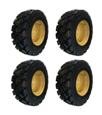 4-Heavy Duty 12-16.5 SKS-7 Skid Steer Tires/Rims for CAT 236,242,246,248 & more