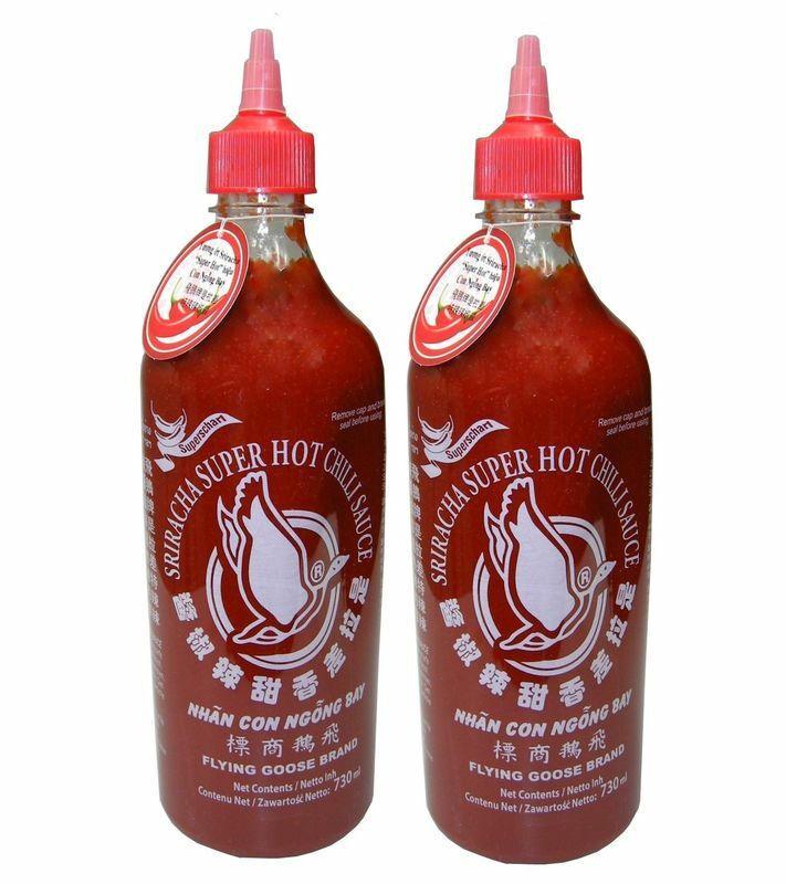 (5,95€/1l) [2x 730ml] FLYING GOOSE Sriracha sehr scharfe Chilisauce SUPERSCHARF