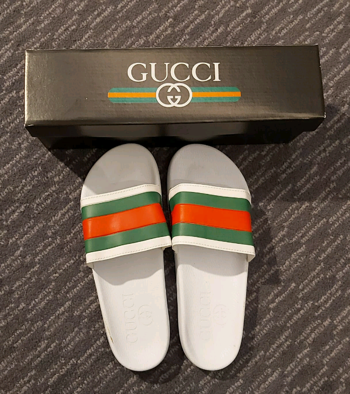 Gucci sliders - white - sizes: 7, 8, 9, 10 & 11 Available | in Walsall ...