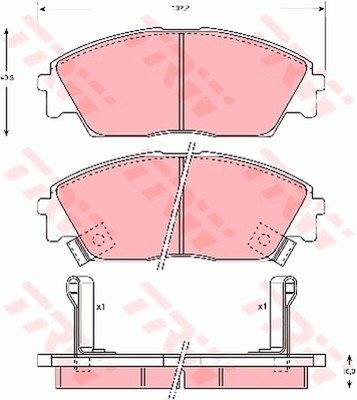 TRW Bremsscheiben Set Beläge CA3NO 12,8 vorne für HONDA CIVIC 4 ED ED2